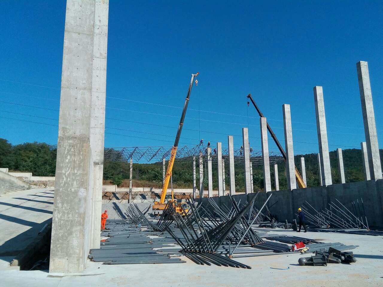 张掖搅拌站网架